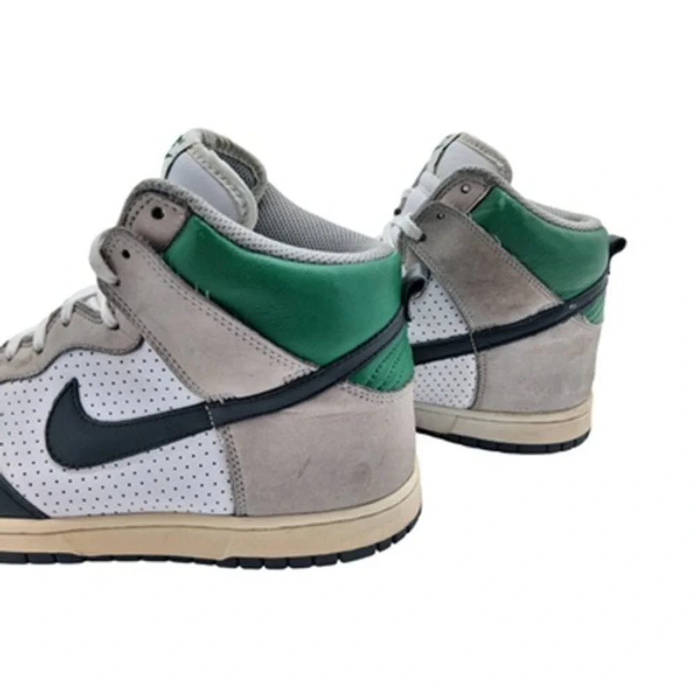 Nike Dunk High Shoes Mens Size 8.5 White Gray Green Leather Sneakers 306968-002